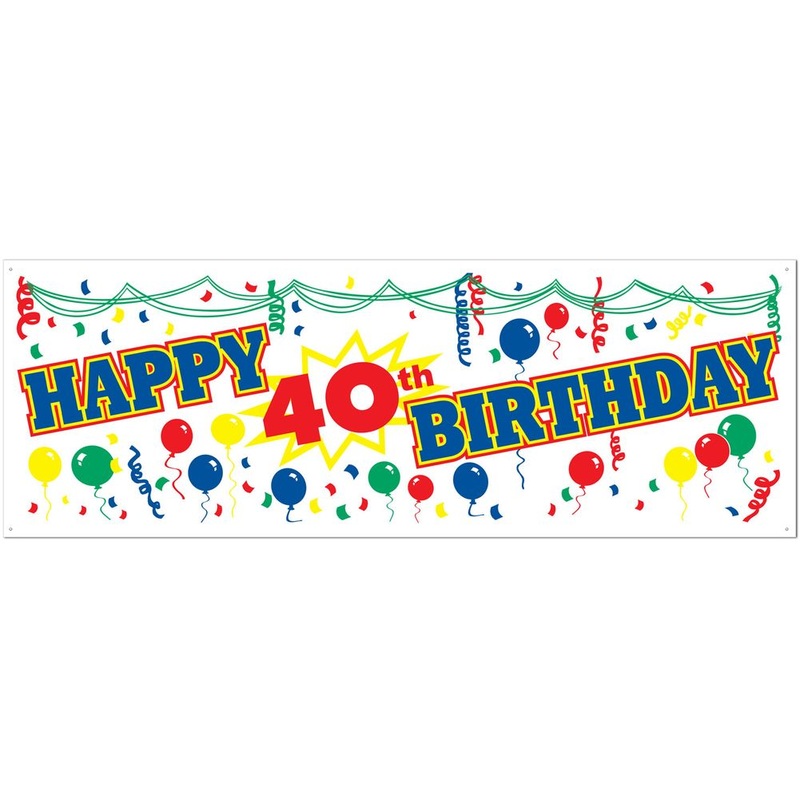 40th Birthday Sign Banner