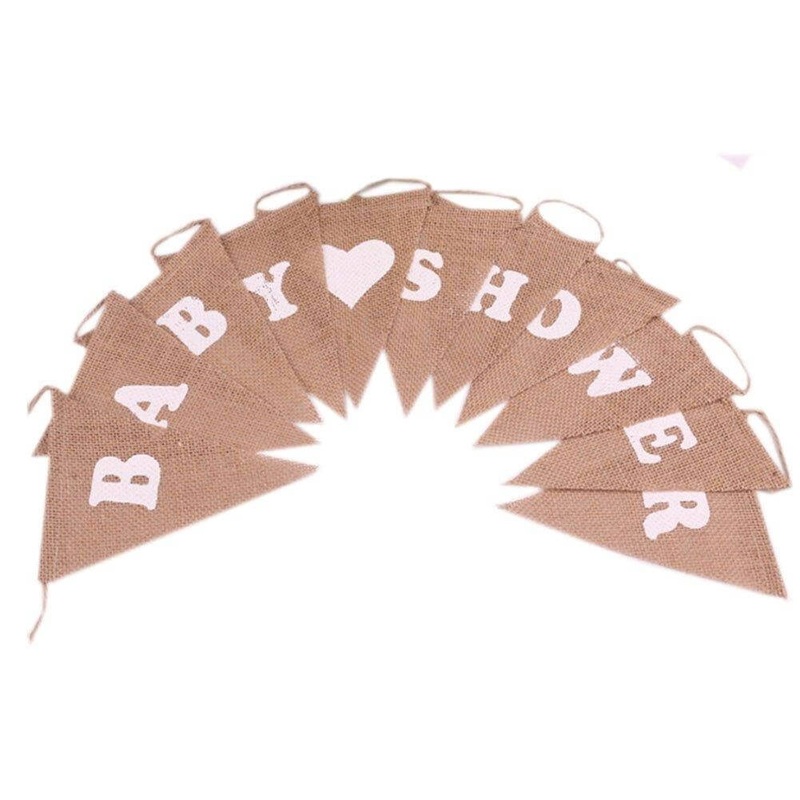 Baby Shower Burlap Banner - 6FT