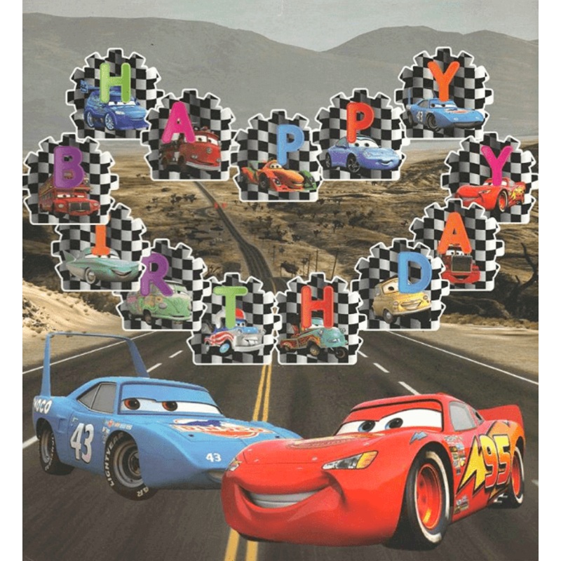 Cars Theme Birthday Banner