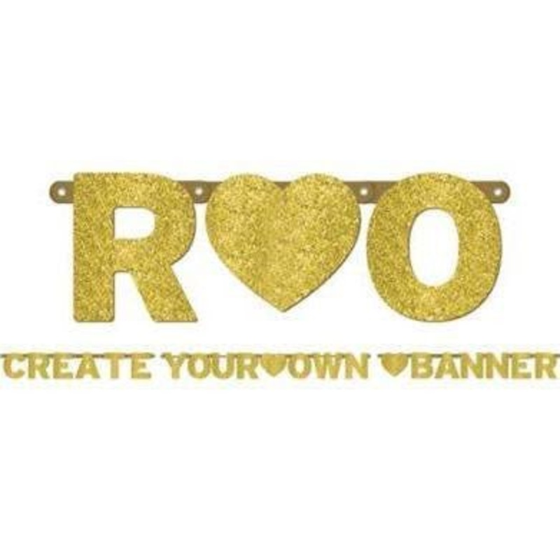 Glitter Gold Letter Banner Kit