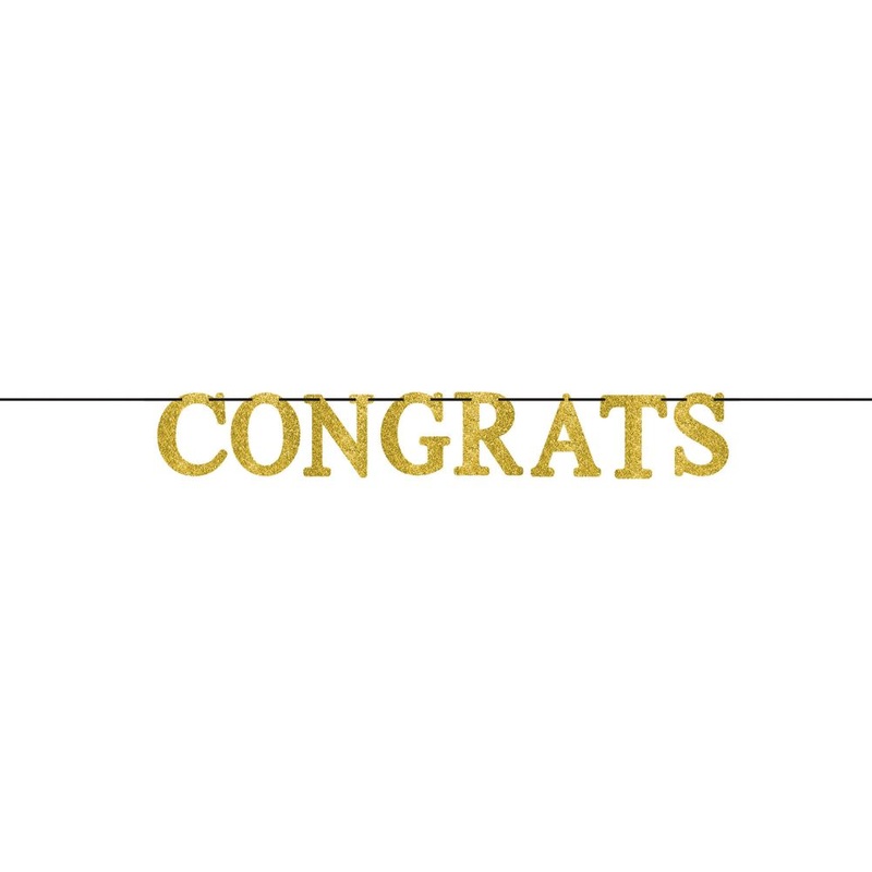 Gold Congrats Letter Banner