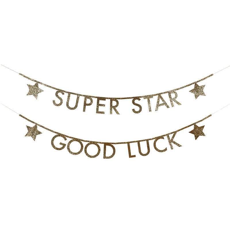 Gold Glitter Letter Banner