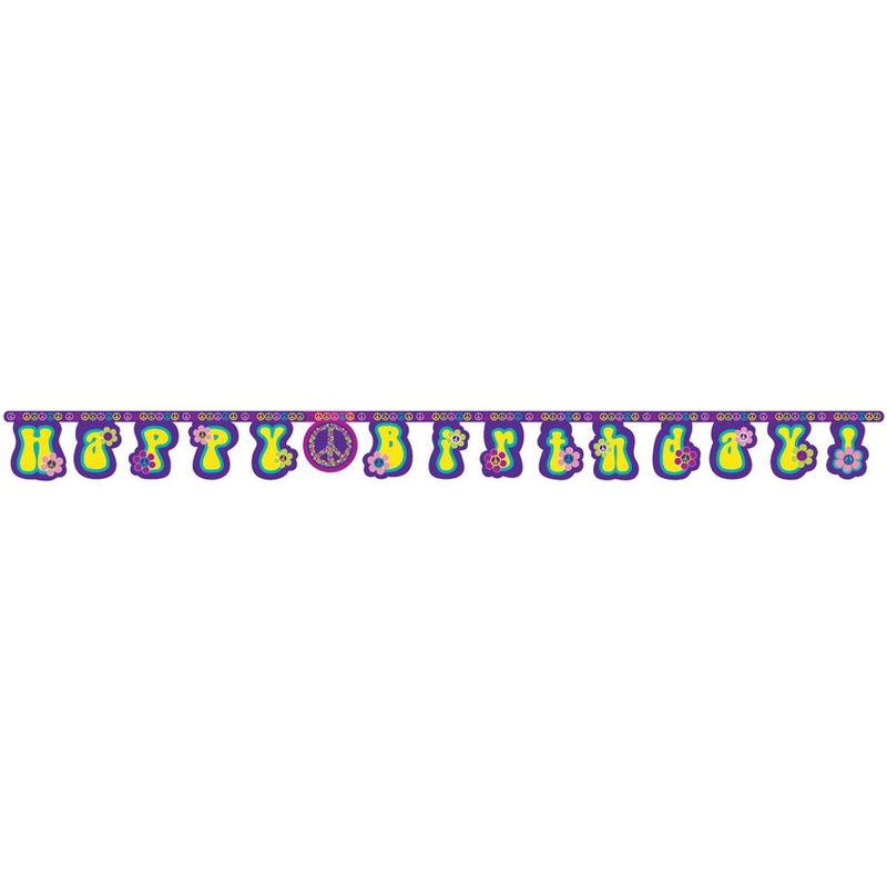 Groovy Girl Party Letter Banner