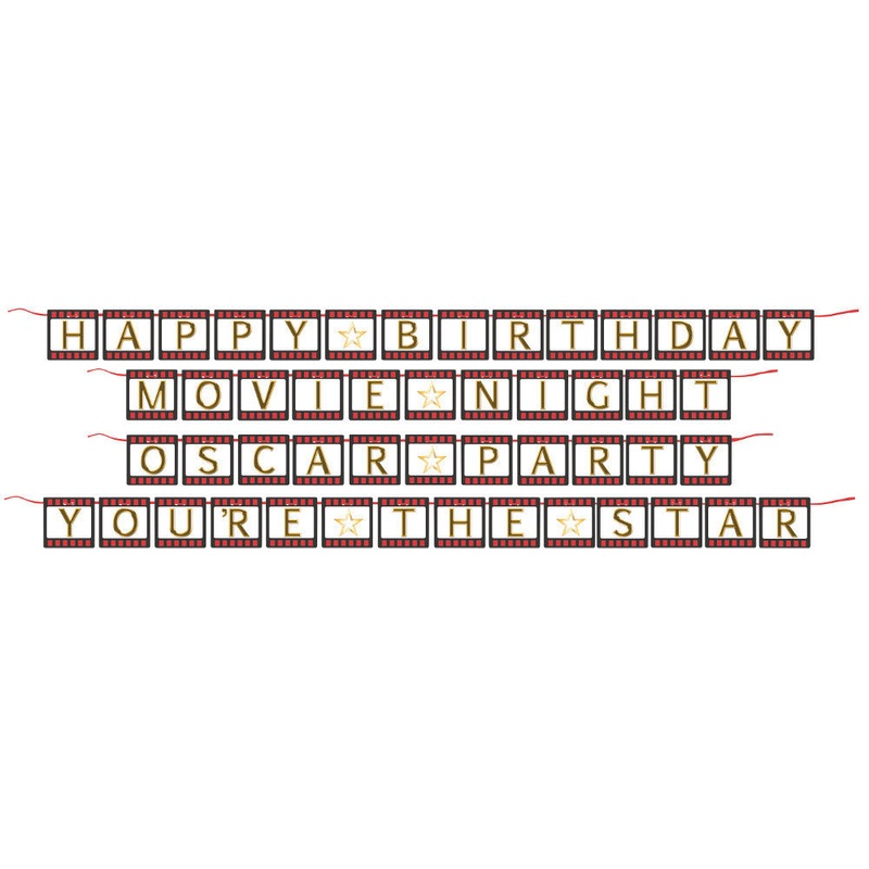 Hollywood Lights Letter Banner