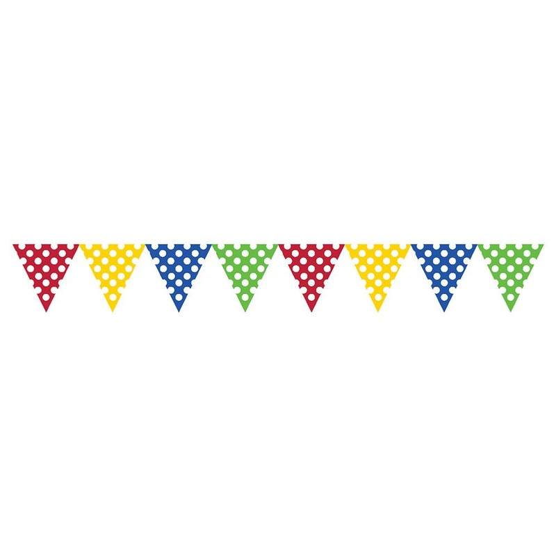 Multicolor Dot Pennant Banner
