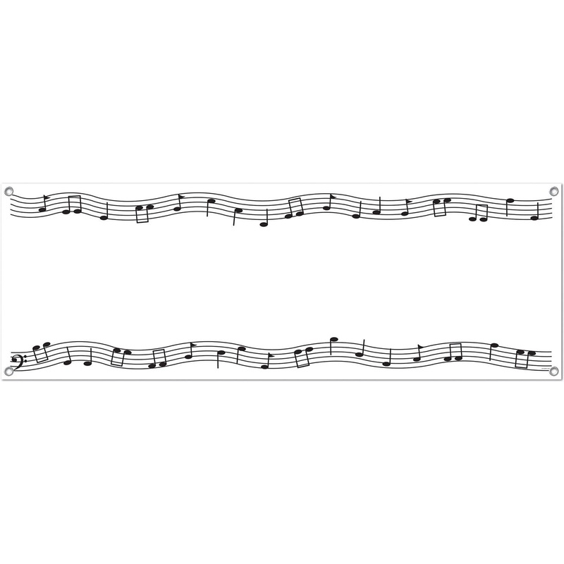 Musical Notes Sign Banner