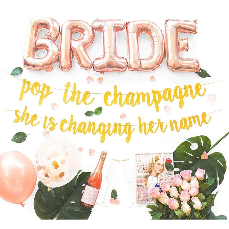 Pop The Champagne BRIDE Banner