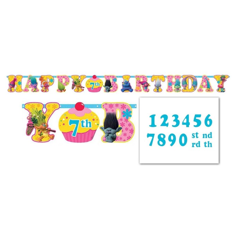 Trolls Add An Age Letter Banner