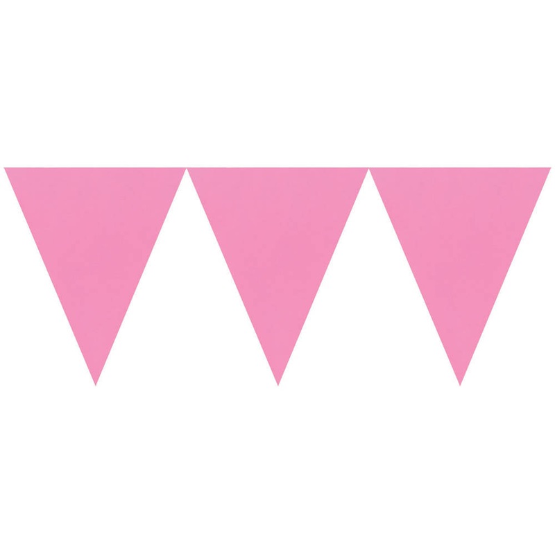 15' New Pink Pennant Banner