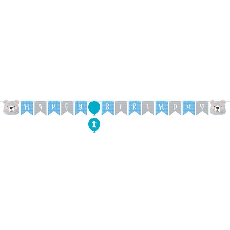 Birthday Bear Pennant Banner