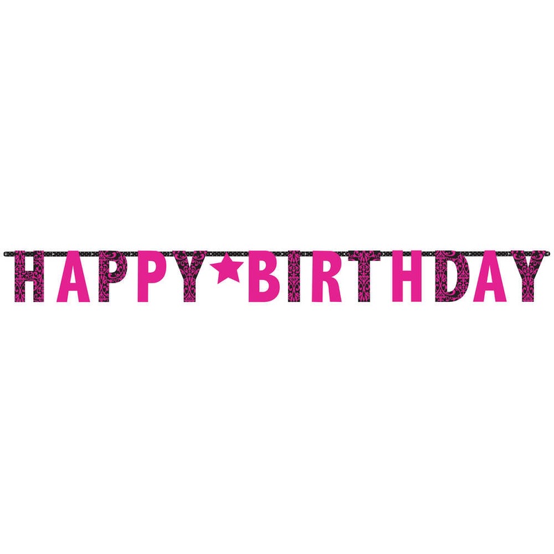 Black and Pink Letter Banner