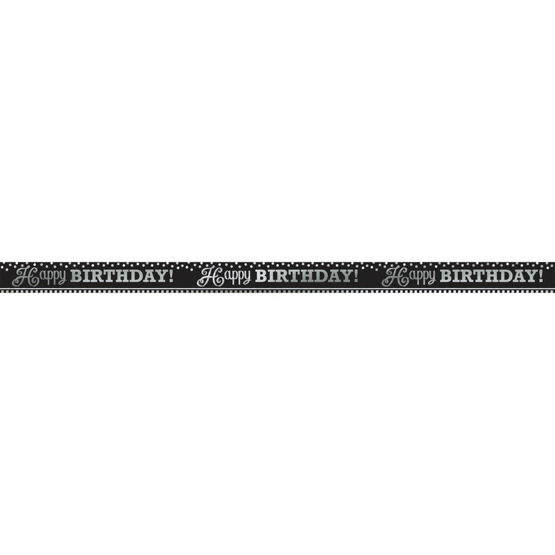 Black and White 25' Foil Banner