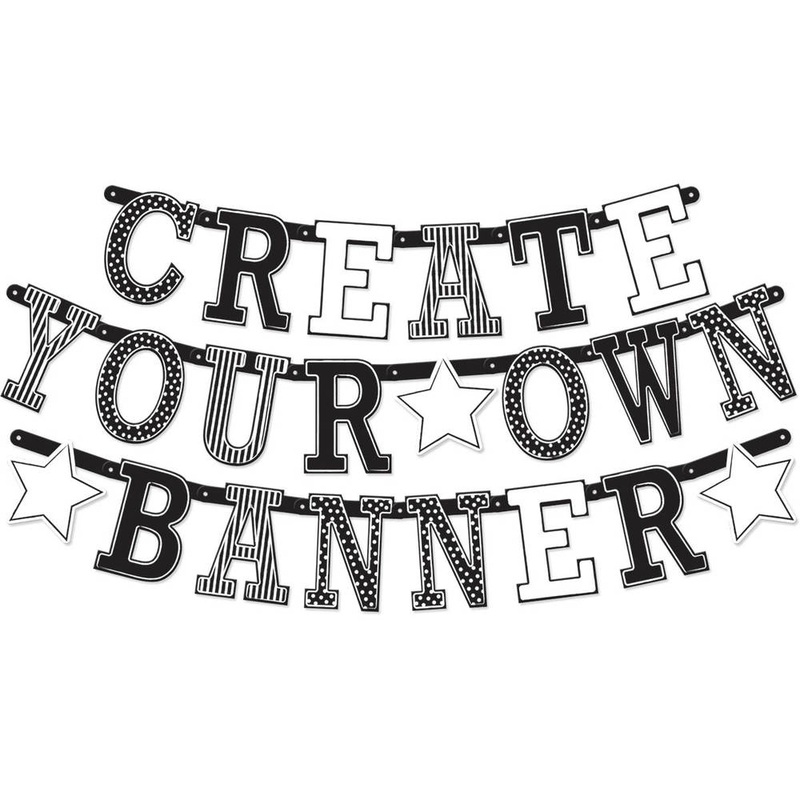 Black and White Letter Banner