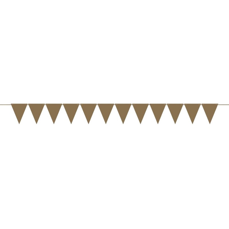 Gold Mini Paper Pennant Banner