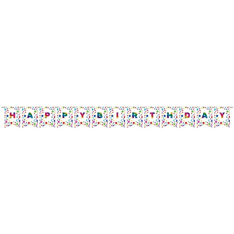 Rainbow Foil Pennant Banner Kit