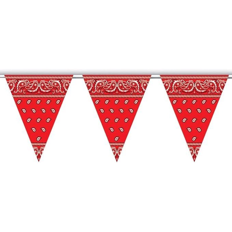 Red Bandana Pennant Banner