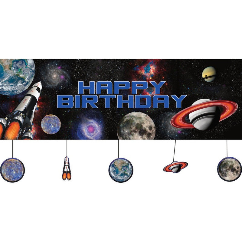 Space Blast Party Banner