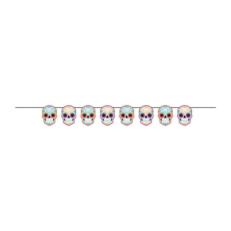 Sugar Skull Ribbon Banner