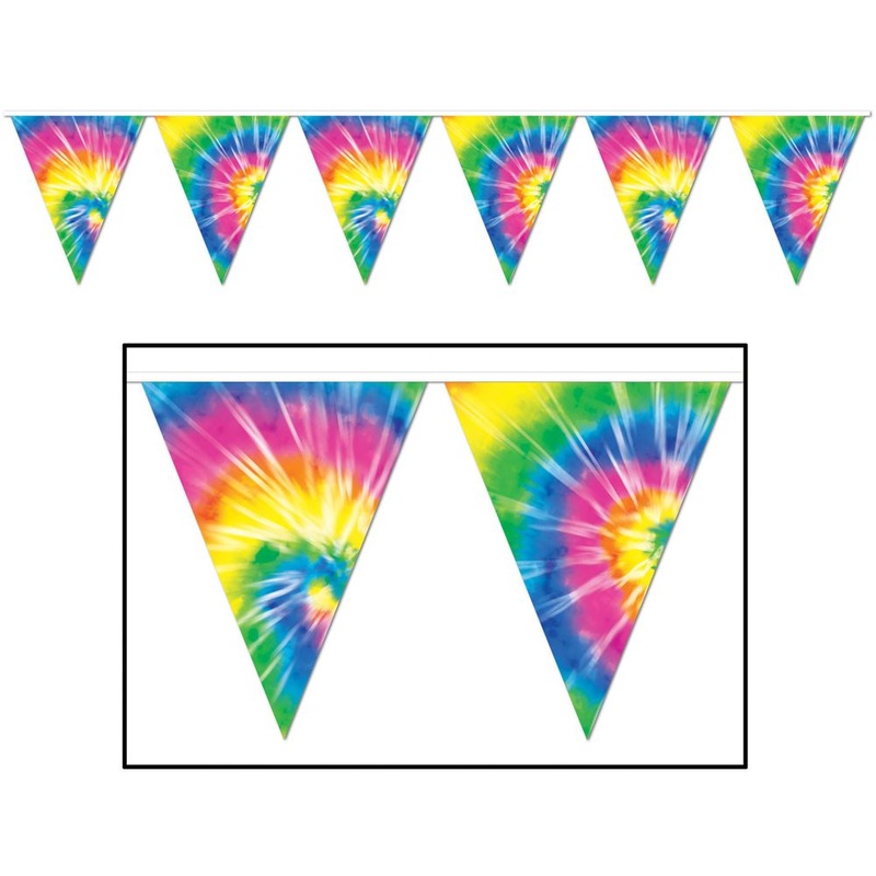 Tie-dyed Pennant Banner