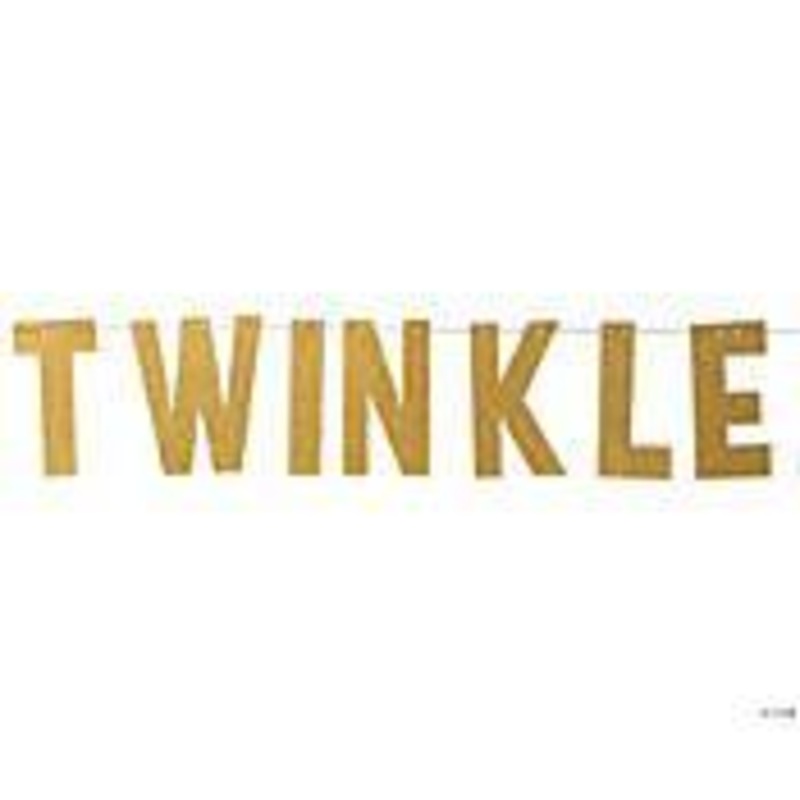 Twinkle Letter Banner Gold