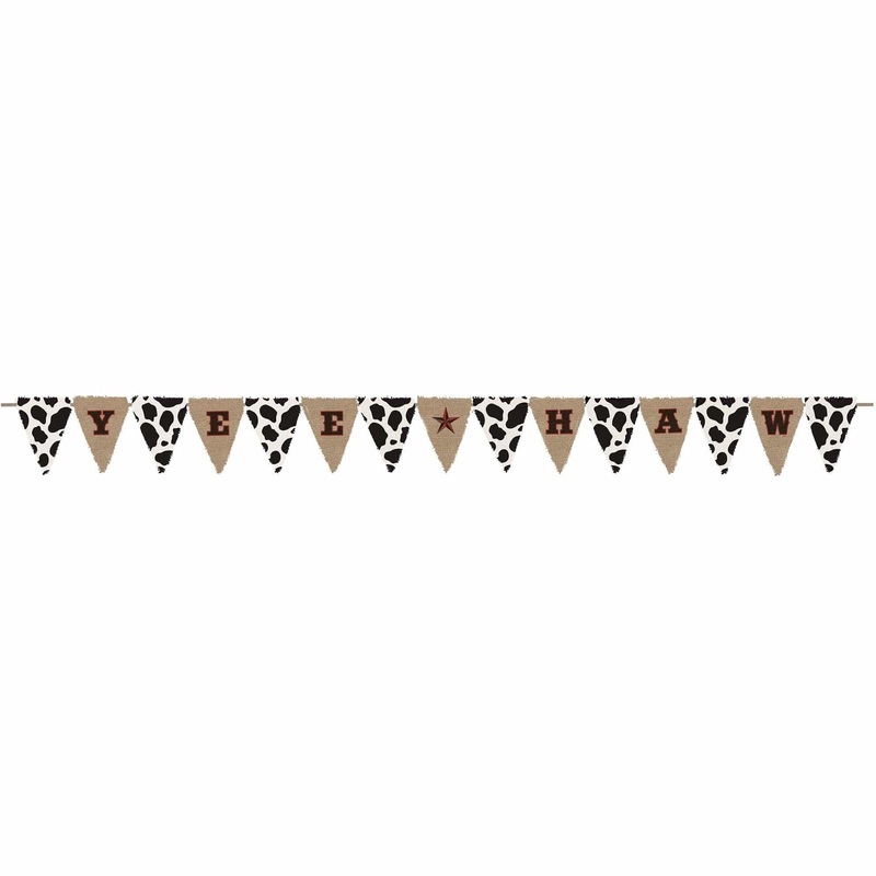 Western Burlap Banner