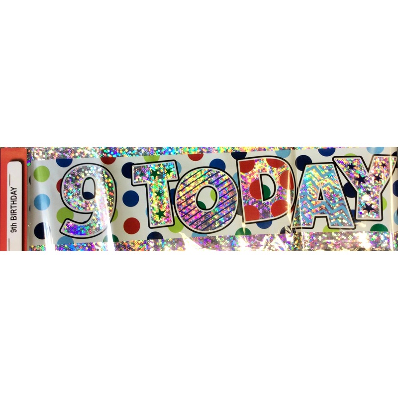 Age 9 Birthday Banner
