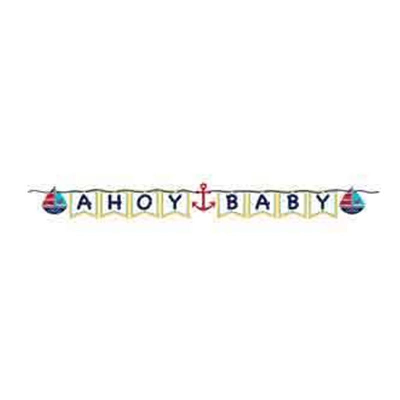 Ahoy Matey Baby Ribbon Banner