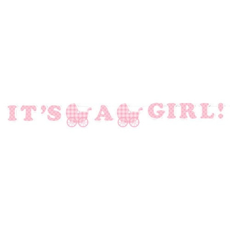 Baby Girl ribbon Banner