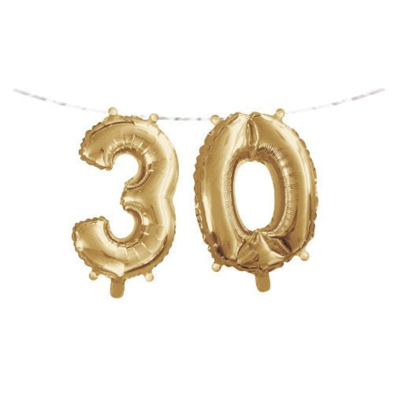 Balloon Banner 2ct 30 - Gold