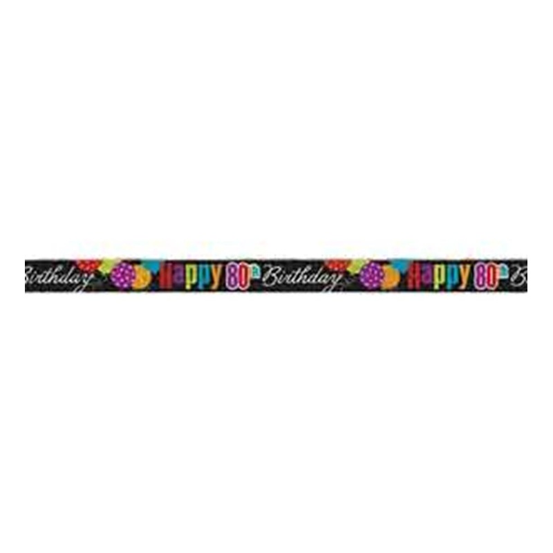 Birthday Cheer Foil Banner 80th