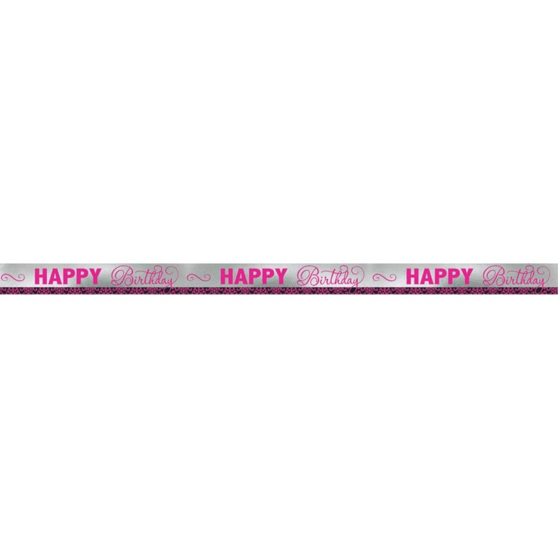 Black and Pink Banner 25ft