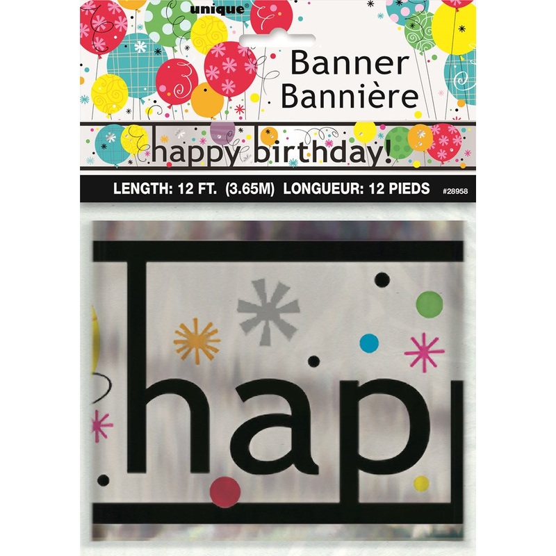 Breezy Birthday Foil Banner 12ft