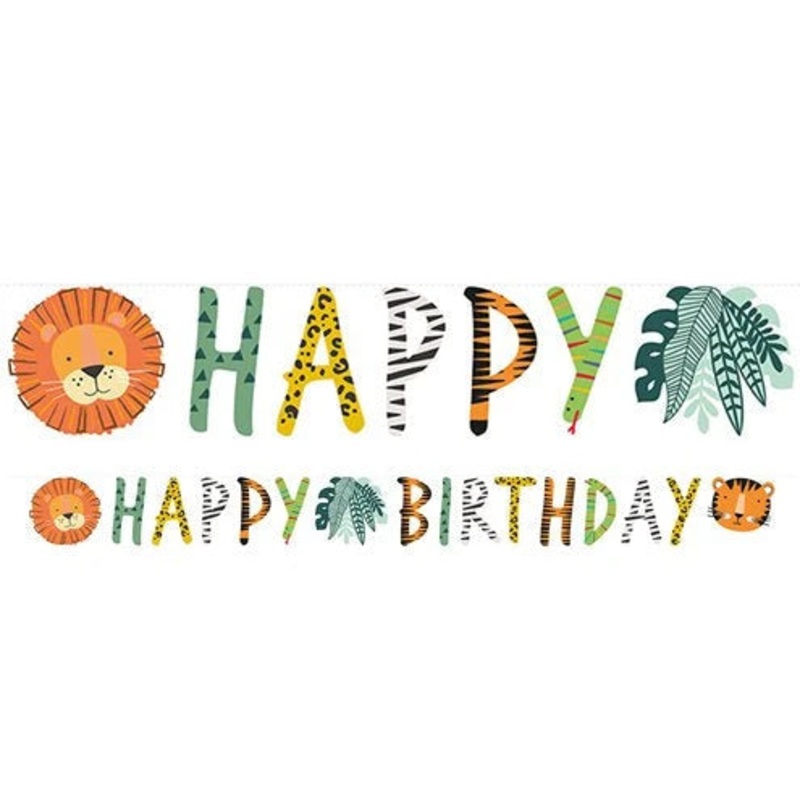 Get Wild Birthday Letter Banner