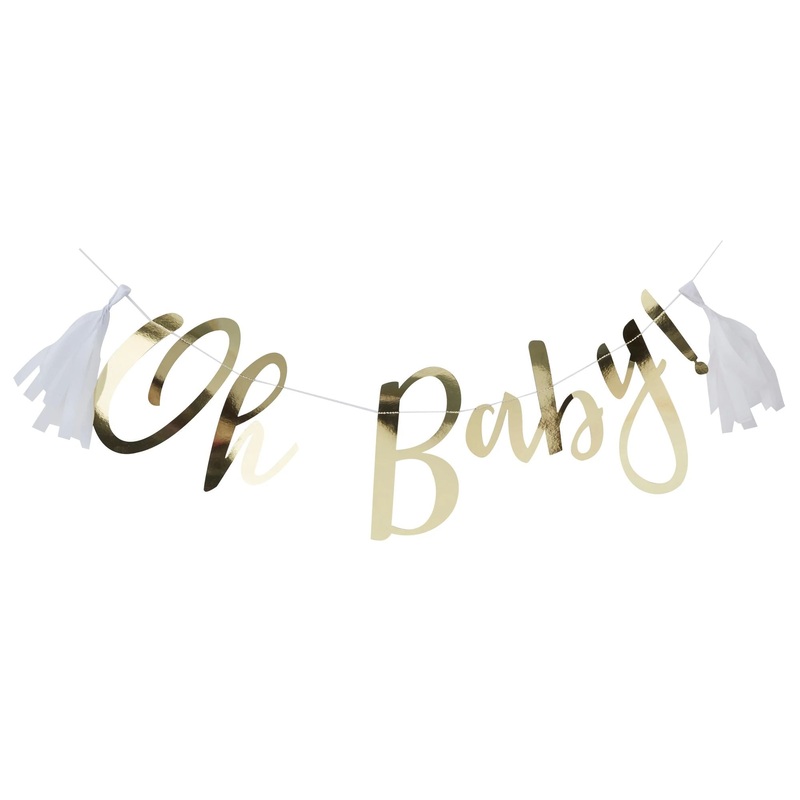 Ginger Ray Gold Oh Baby! Banner