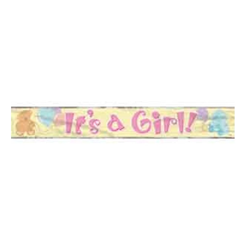Its A Girl Foil Banner12ft