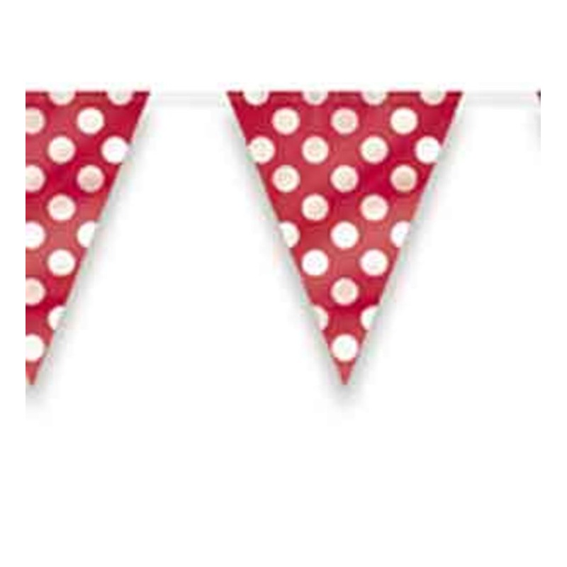 Ruby Red Dots Flag Banner 12ft