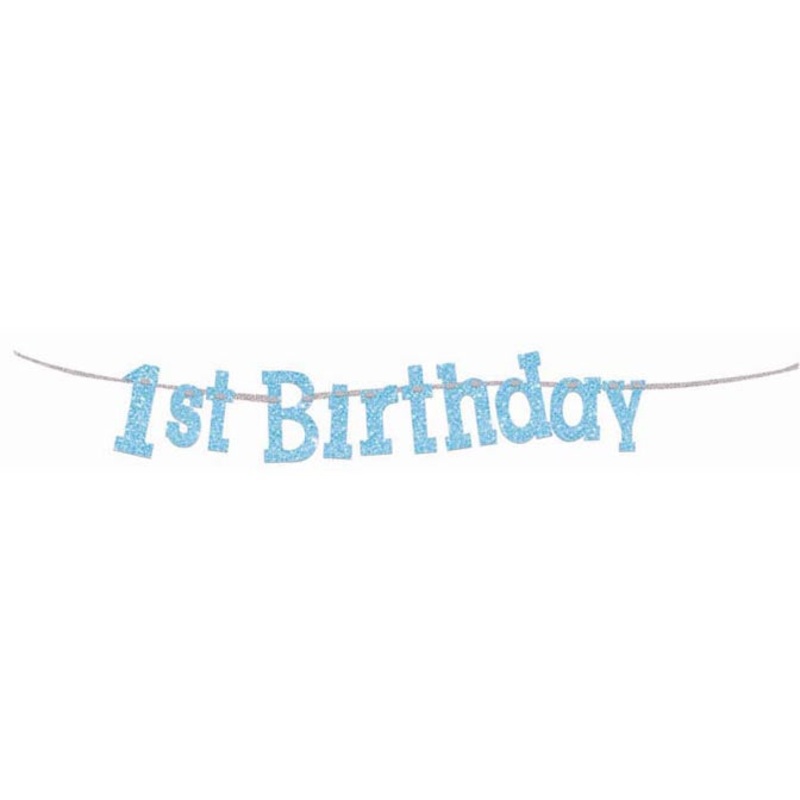 1st Birthday Banner - Blue