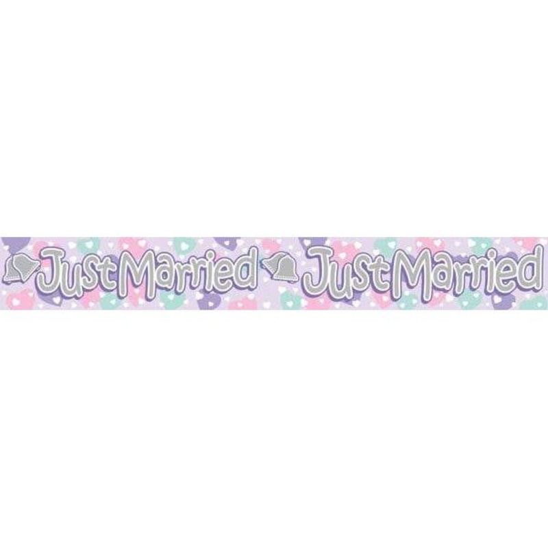 9ft Banner Just Married