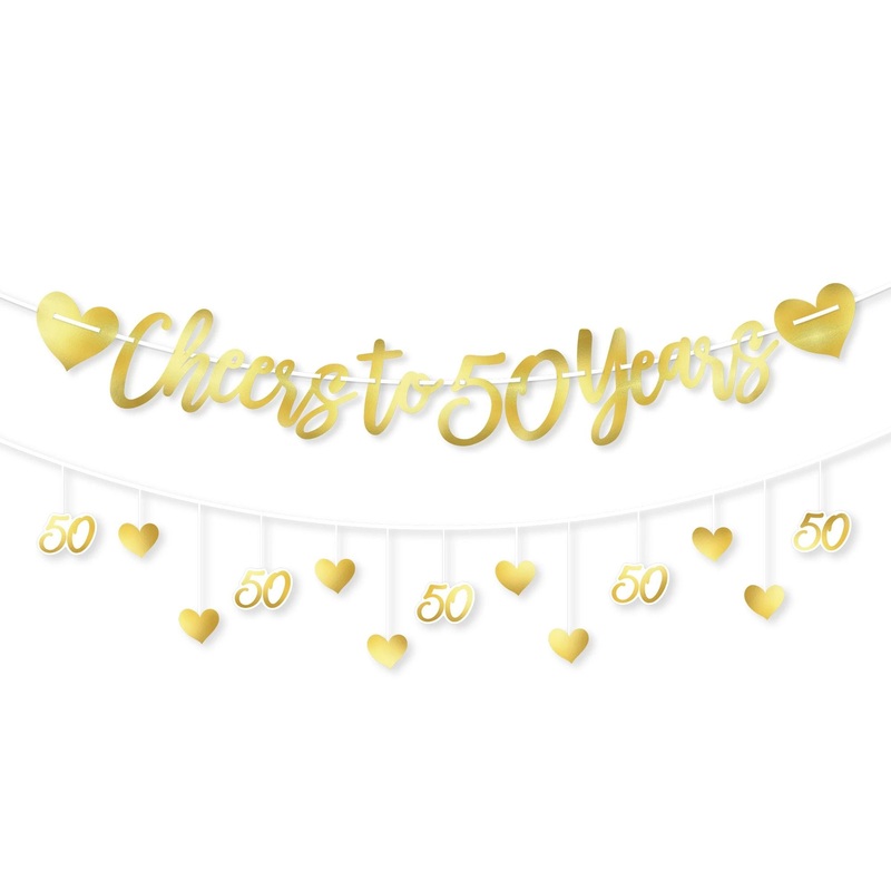 Cheers to 50 Years Banner Set