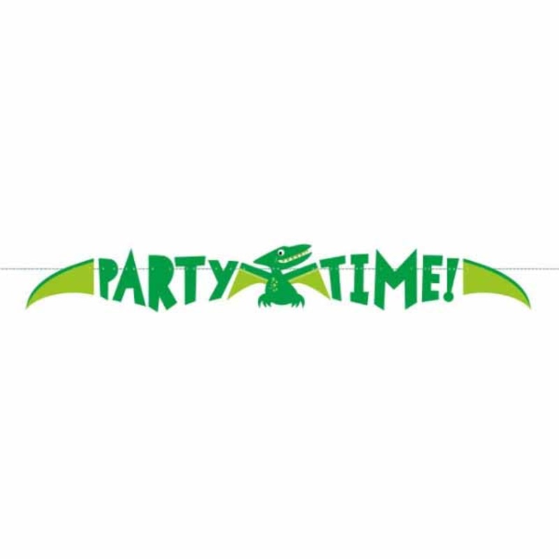 Dino Party Time Banner