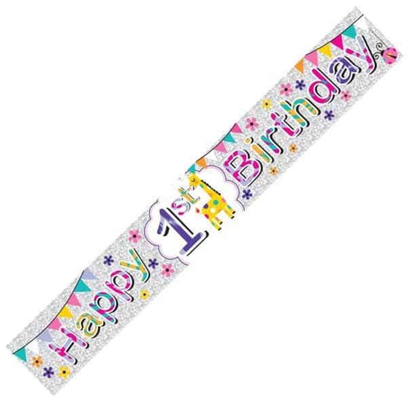 Happy 1st Birthday Female Banner
