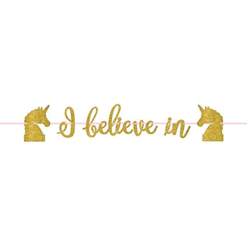 Magical Unicorn Glitter Banner
