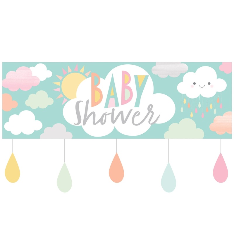 5ft Baby Shower Cloud Banner