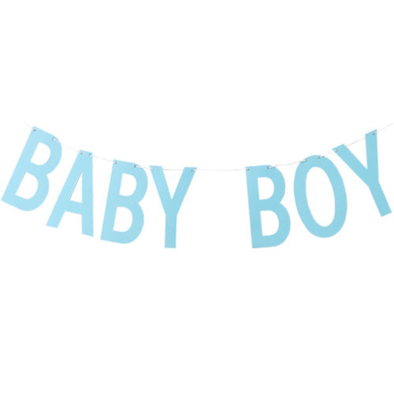 Baby Boy Blue Paper Banner