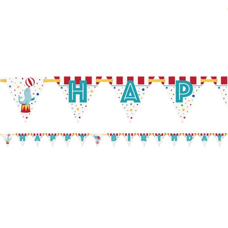 Circus Carnival Birthday Banner