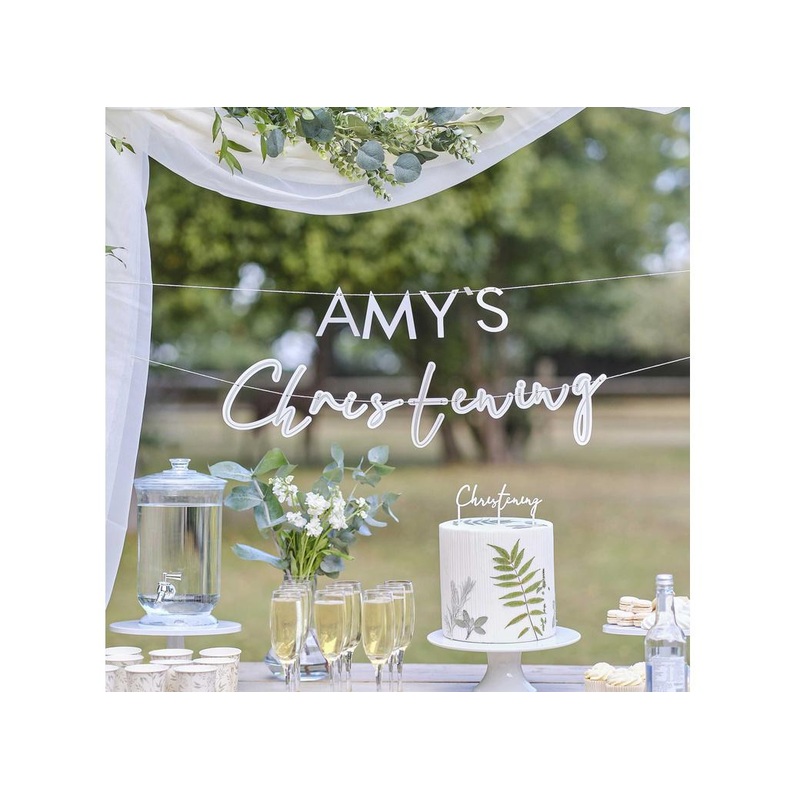Customisable Christening Banner