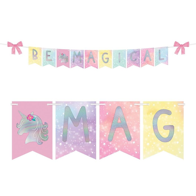 Enchanted Unicorn Pennant Banner