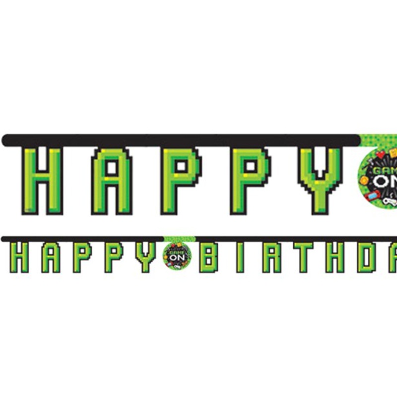 Game On Birthday Banner
