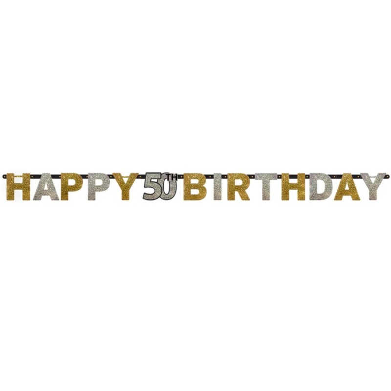 Gold 50th Letter Banner