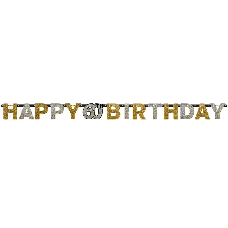 Gold 60th Letter Banner